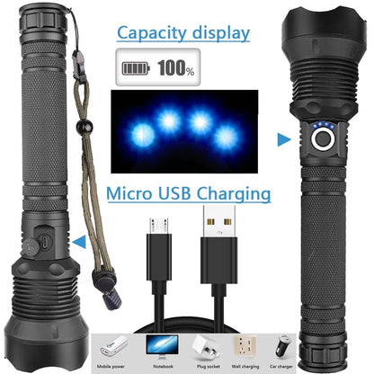 (🔥Last Day Promotion  - 50% off)LED Rechargeable Tactical Laser Flashlight High Lumens