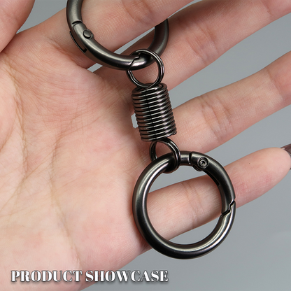 (🔥Last Day Promotion  - 50% off)Nordic Retro Spring Double Ring Keychain